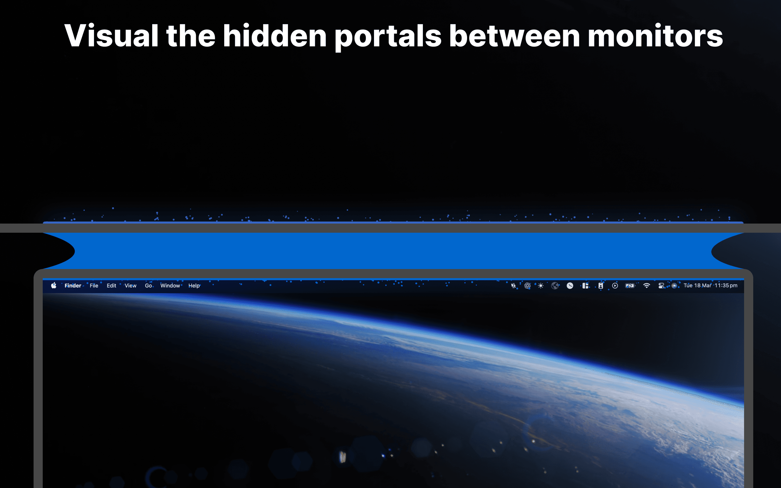 Mouse transition between monitors
